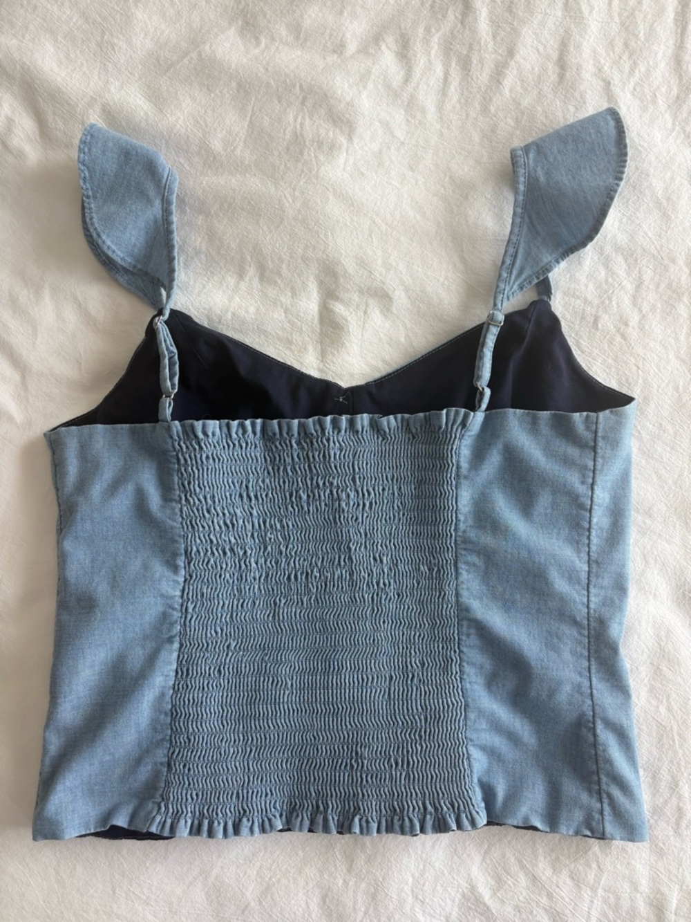 Banana Republic Light Blue Denim Button-Front Camisole size medium - Picture 5 of 6